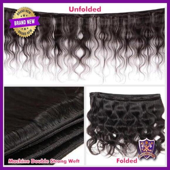 Brazilian Body Wave Human Hair Extensions 20-26 Inch 4 Bundles
